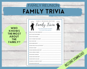 Family Reunion Trivia