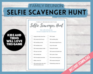 Family Reunion Selfie Scavenger Hunt