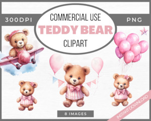 Pink Teddy Bear Pack