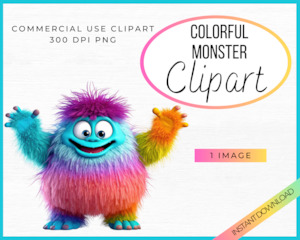 Colorful Monster Clipart