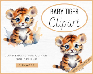 Baby Tiger Clipart