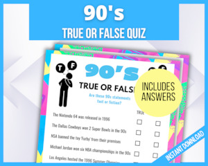 90s True or False Quiz