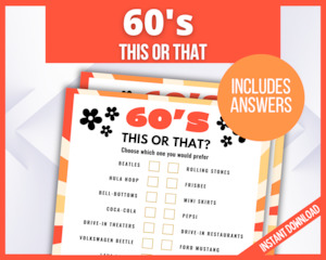 Decades: 60s This or That Game