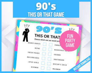 Decades: 90s This or That Game