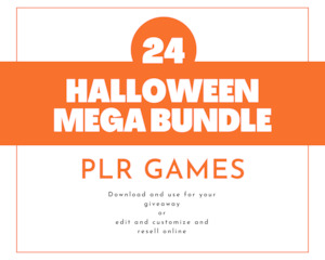 Plr Games And Activities: PLR Halloween MEGA Games Bundle