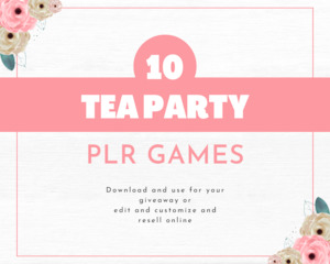 PLR Tea Party Games Bundle