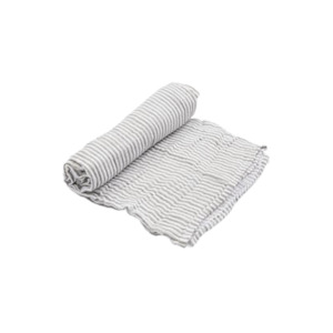 Muslin Wrap - Grey Stripe