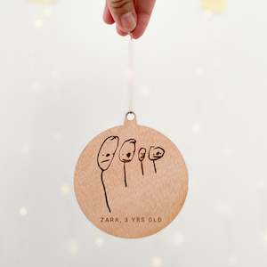 Baby wear: Christmas Bauble Custom - Artwork