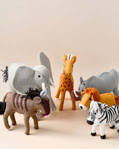 Baby wear: Tara Treasures | Felt Play Toys, Safari Animal Set (6pc)