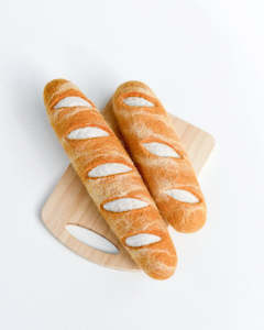 Tara Treasures | Felt Play Food, Baguette (Set of 2)