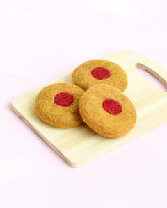 Tara Treasures | Felt Play Food, Jam Drop Biscuit