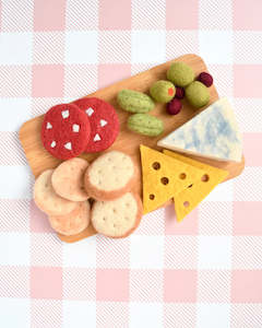 Tara Treasures | Felt Play Food, Cheese Platter Set