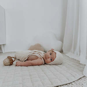 Home Lab | Linen Baby Playmat, Natural Oat