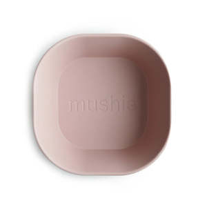 Mushie | Dinner Bowl Square (Set of 2), Blush