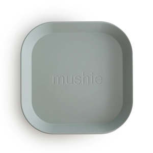 Baby wear: Mushie | Dinner Plate Square (Set of 2), Sage