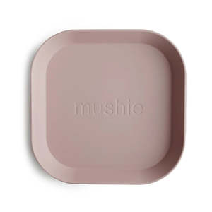 Mushie | Dinner Plate Square (Set of 2), Blush