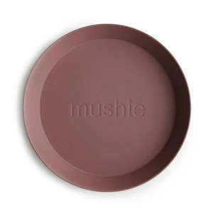 Mushie | Dinner Plate Round (Set of 2), Woodchuck