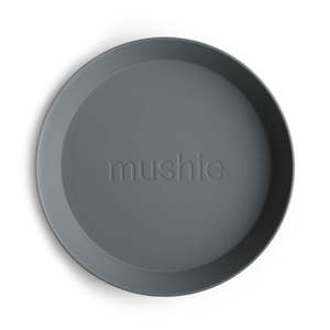 Mushie | Dinner Plate Round (Set of 2), Smoke