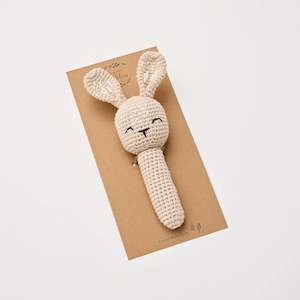 Baby wear: Over the Dandelion | Crochet Bunny Rattle, Sand