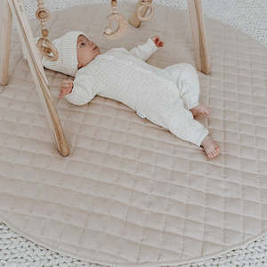 Home Lab | Linen Baby Playmat, Latte