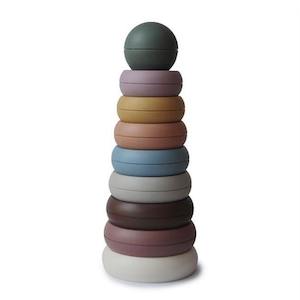 Mushie | Stacking Ring Tower - Rustic