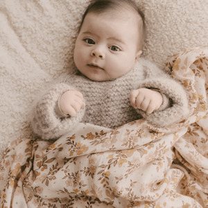 Baby wear: Fox and Fallow | Organic Muslin Wrap Swaddle, Sweet Pea