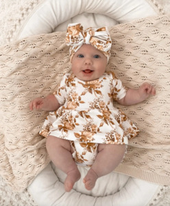 Baby wear: Little B's Nursery | Botanical Dress and Bloomer Set