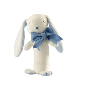 Oscar The Blue Bunny, Soft Organic Toy Stick Rattle  | Maud n Lil