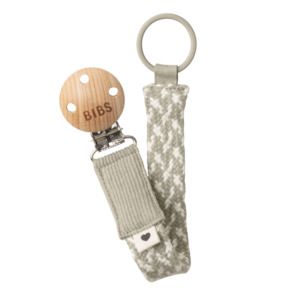 BIBS | Pacifier Clip, Sand & Ivory