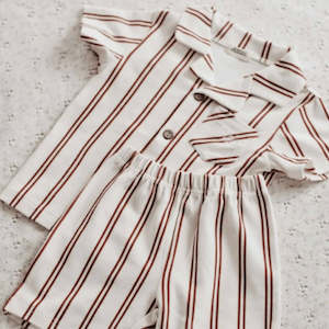 Bencer & Hazelnut | Christmas Candy Cane PJ Set - Size 3-6 Months