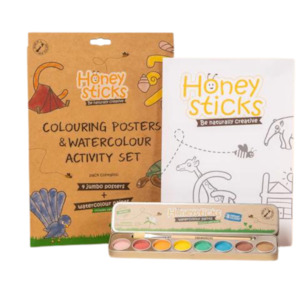 Jumbo Posters and Watercolour Paints Activity Set