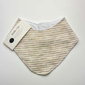 Clothing: Dribble Bib - Linen Stripe