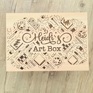 Art Keepsake Box Pine Engraved