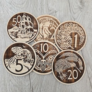 Kiwiana Coin Coaster Set