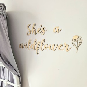 She's a Wildflower- Bamboo wall art