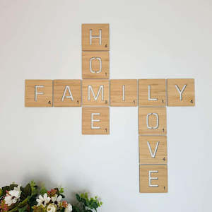 Letter Tiles: Bamboo Letter Tiles 9cm x 9cm