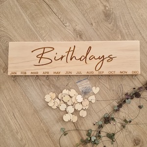 Family Birthday & Celebrations Boards Pine Engraved