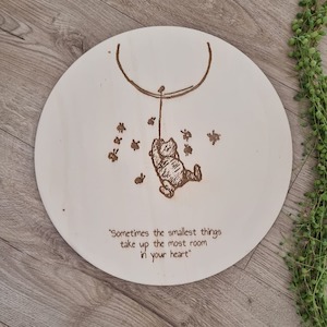 Pine Signs: Winnie the Pooh - You are Braver Round