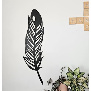 Nude Unpainted: Feather Wall Art