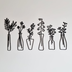 Nude Unpainted: Flowers In Vase Wall Art