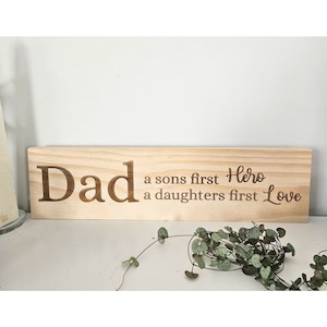 Dad a sons first hero a daughters first love wall decor