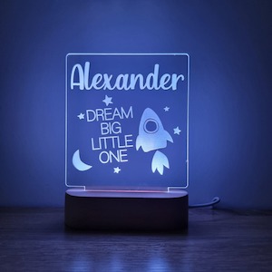 Night Lights: Night Light Dream Big Little One Personalised Name