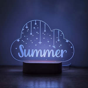 Night Light Stars On Strings Personalised Cloud Shape