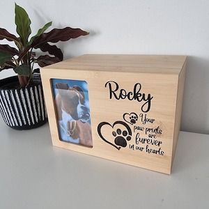 Pet Memorial - Your Paw Prints Are Furever In Our Hearts - Personalised.