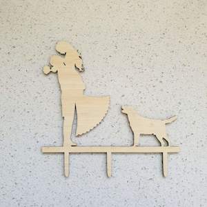 Husband Wife And Dog Cake Topper