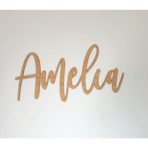 Bamboo name plaque