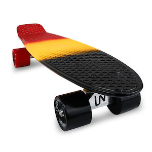 Mini Cruiser Skateboard – Black/Yellow/Red