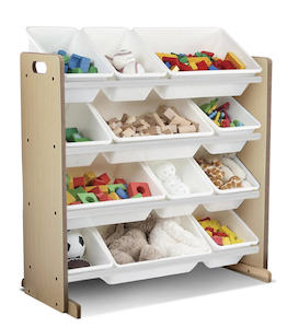 Toy Storage Maple with White Bins