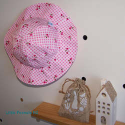 Pink Gingham Baby Hat