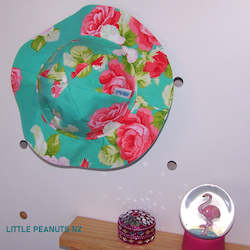 Aqua Rose Baby Hat